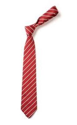 School Red White Stripped Ties Long